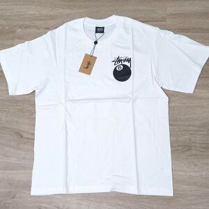 Stüssy 8 Ball Pig Dyed Tee – White (Size M) | Brand New w/ Tags